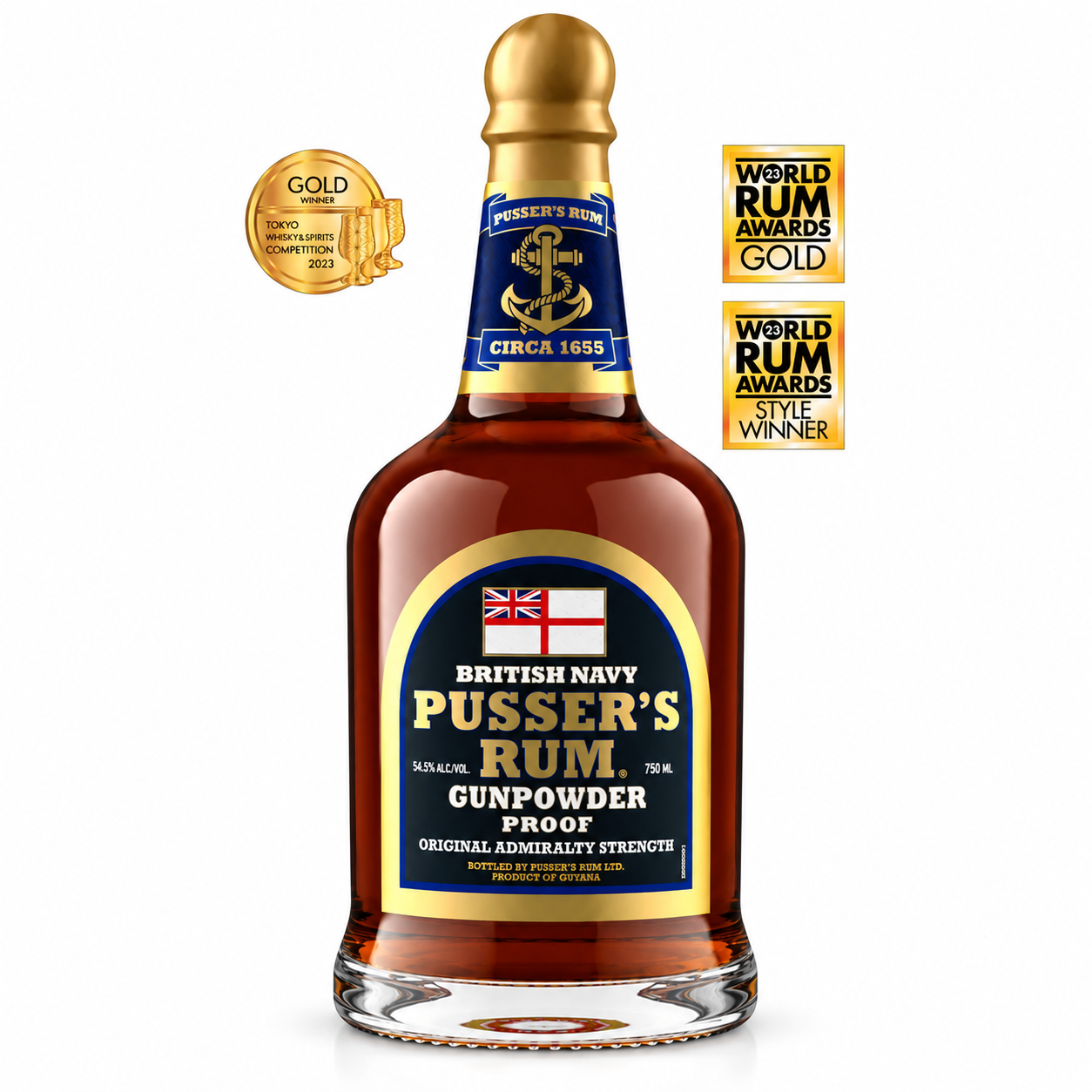 PUSSER'S RUM B.N. GUNPOWDER 40% 70CL